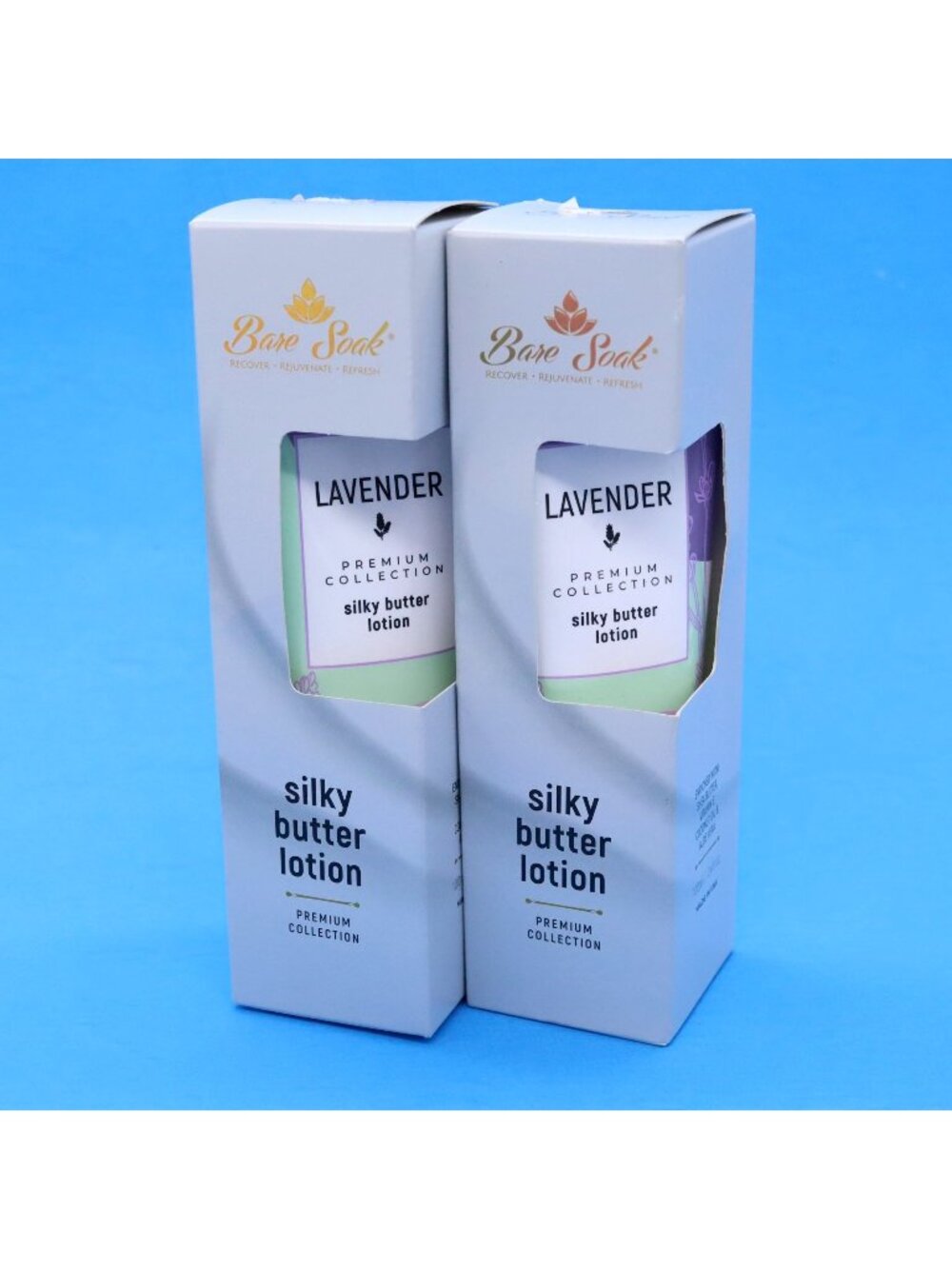 Lot of 2 Bare Soak Lavender Premium Collection Silky Butter Lotion NIB 3.4 oz